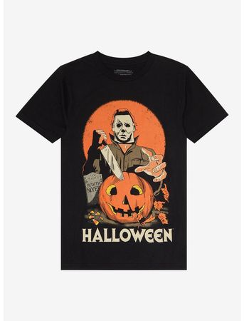 Halloween Pumpkin Orange Moon Boyfriend Fit Girls T-Shirt | Hot Topic