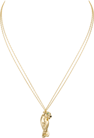 CRB7221900 - Panthère de Cartier necklace - Yellow gold, tsavorite garnets, onyx - Cartier