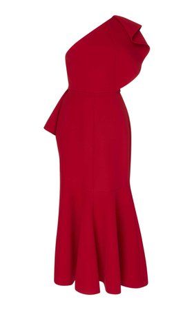 One Shoulder Ruffled Dress by Elie Saab | Moda Operandi