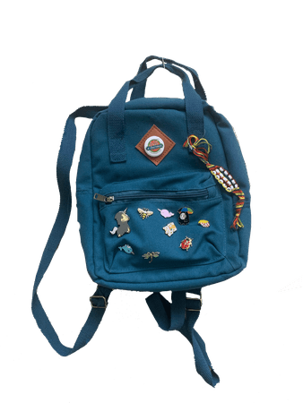 backpack with pins
