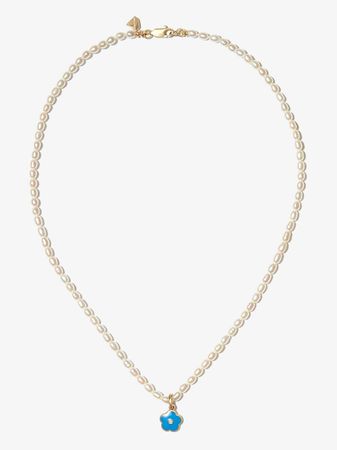 Alison Lou 14kt Yellow Gold Diamond And Pearl Necklace - Farfetch