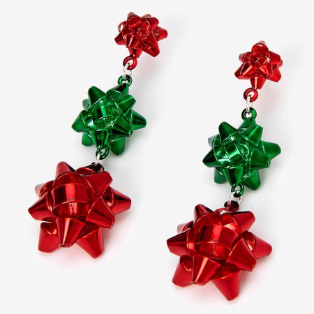 christmas bow earrings - Google Search