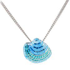 Sea Shell .925 Silver Enamel Necklace - Light Blue - £72.50 - Sea Shell Silver Enamel Necklace Light Blue - Parriss Jewellers