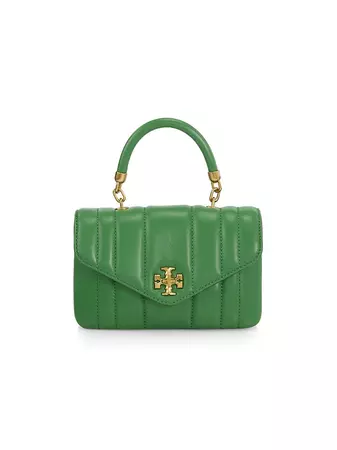Shop Tory Burch Mini Kira Quilted Leather Top-Handle Bag | Saks Fifth Avenue