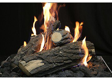 Ceramic Fire Pit Logs - Country Split Set | Montana Fire pits