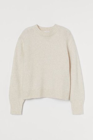 Knit Sweater - Light beige - Ladies | H&M US