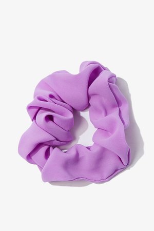 Purple scrunchie