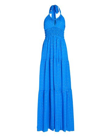 INTERMIX Enid Halter Silk-Blend Maxi Dress | INTERMIX®
