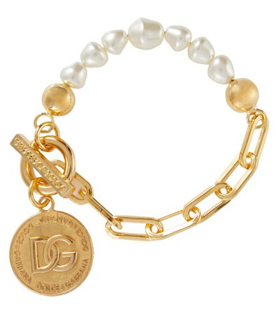 Dolce & Gabbana - Logo faux pearl bracelet | Mytheresa
