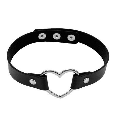 Vova | Women Leather Heart Wide Choker Necklace
