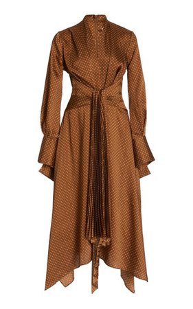 Hernshaw Printed Satin Midi Dress By Acler | Moda Operandi