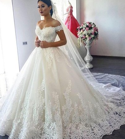 Huge Floral Wedding Dress