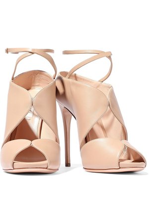 Pastel pink Cutout leather sandals | Sale up to 70% off | THE OUTNET | CASADEI | THE OUTNET
