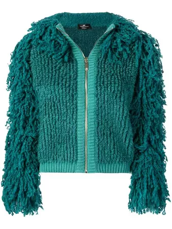 Elisabetta Franchi shaggy jacket £401 - Shop SS19 Online - Fast Delivery, Free Returns