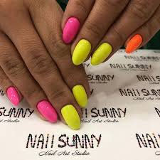 pink, orange, and yellow nails - Google Search