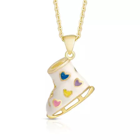 3D Ice Skate Necklace (Multi Hearts) – Lily Nily