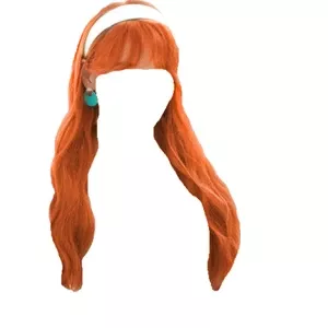 Orange Hair with Bangs and White Headband (Sugar High Edit)