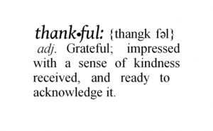 thankful definition