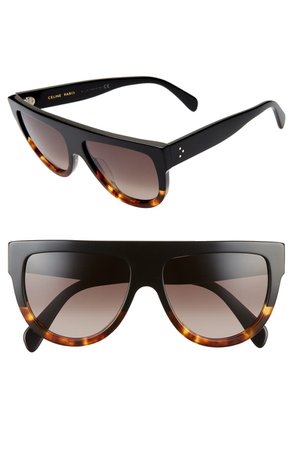 CELINE 58mm Universal Fit Flat Top Sunglasses | Nordstrom