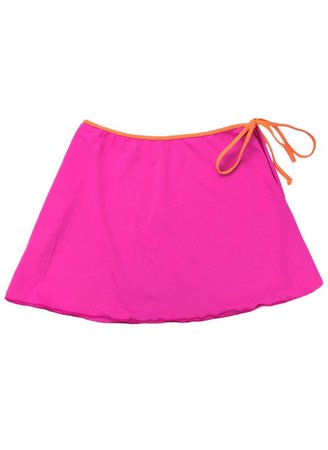 pink magenta orange tie side skirt Y2k
