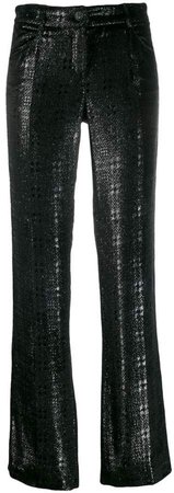 Pre-Owned 2004 textured trousers