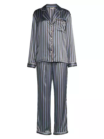 Shop Morgan Lane Tommy Striped Pajama Set | Saks Fifth Avenue