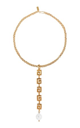 Callie 24k Gold-Plated Brass Pearl Necklace By Valére | Moda Operandi