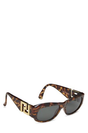 Versace Brow Acrylic Tortoise Sunglasses - What Goes Around Comes Around