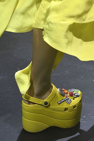 Balenciaga Crocs (Yellow Platform)