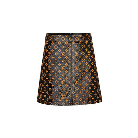 Monogram Printed Leather Mini Skirt - Ready-to-Wear | LOUIS VUITTON ®