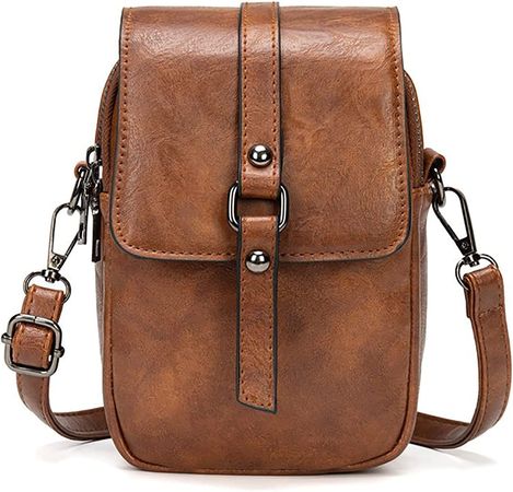 Women Vintage Crossbody Phone Bag, Small Messenger Shoulder Bag Cash Handbag Wallet Purse: Handbags: Amazon.com