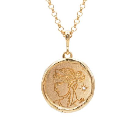 Artemis Gold and Diamond Coin Necklace | COMMON ERA