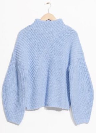 baby blue chunky sweater