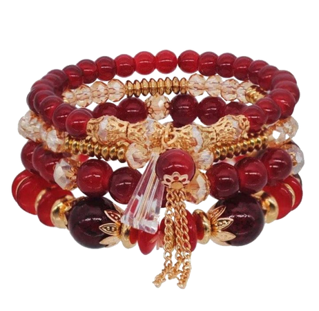 Red beads bracelets