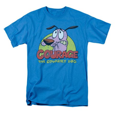 *clipped by @luci-her* Courage The Cowardly Dog Colorful Courage T-shirt | Rockabilia Merch Store