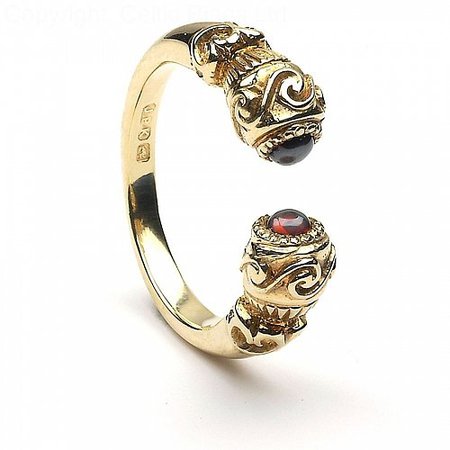 Antique Celtic Ring with Gemstone | Celtic Rings Ltd
