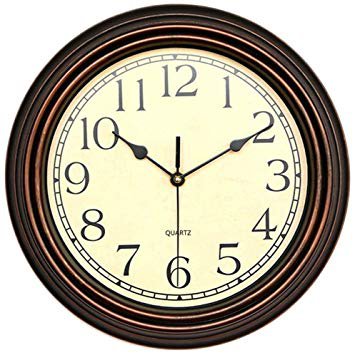 Foxtop 12 inch Silent Non-ticking Round Classic Retro Wall Clock, Home Decorative Clocks (bronze): Amazon.ca: Home & Kitchen