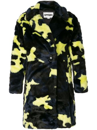 Apparis Jahaira Camouflage faux-fur Coat - Farfetch