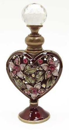 heart love potion glass bottle