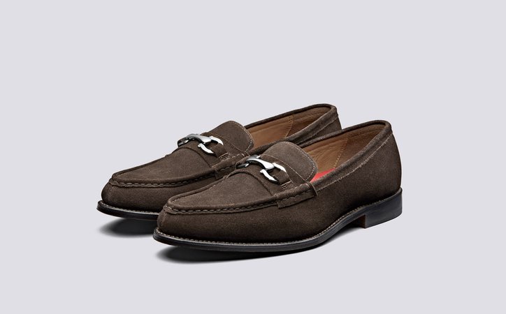 Hamilton | Loafers for Men in Chocolate Suede | Grenson Shoes