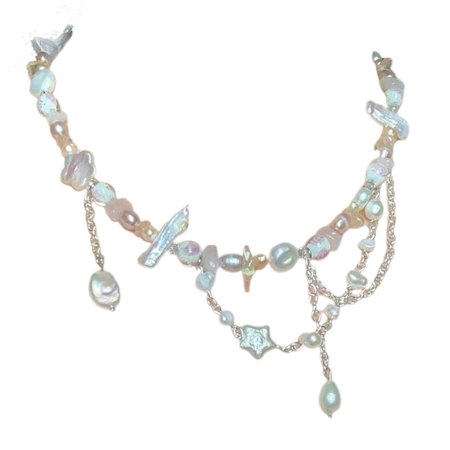 pearl asymmetrical necklace