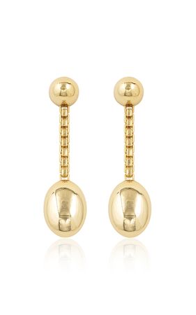 Reflection 18k Gold-Plated Long Earrings By Ragbag Studio | Moda Operandi