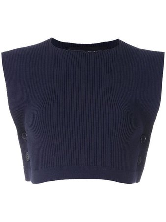 dark blue knitted top