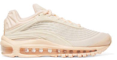 Deluxe Corduroy And Leather Sneakers - Blush