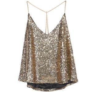 Criss Cross Sequined Cami Top | Anabella's