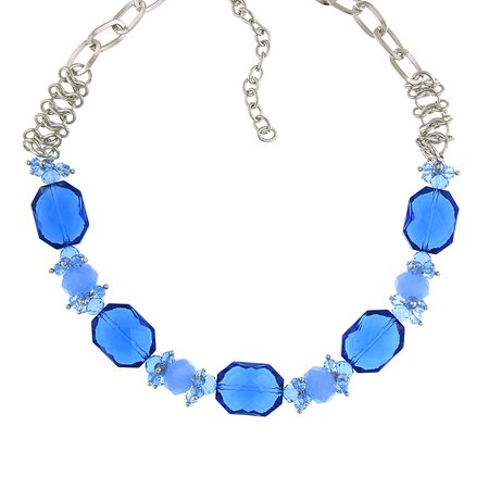 1928 Jewelry 2028 Silver-Tone Bright Blue Beaded Necklace