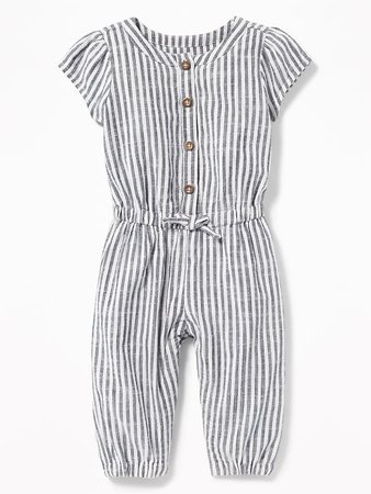 Printed Linen-Blend Jumpsuit for Baby | Old Navy