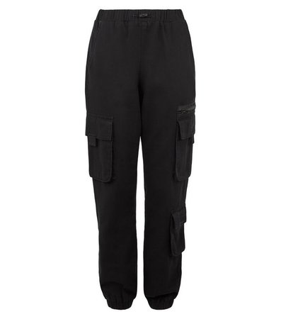 Girls Black Utility Trousers | New Look