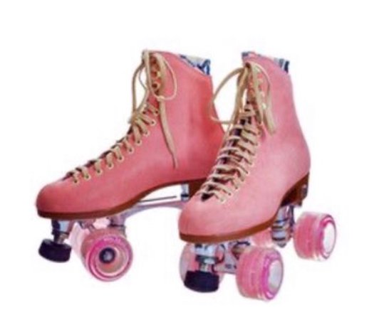 pink roller skates