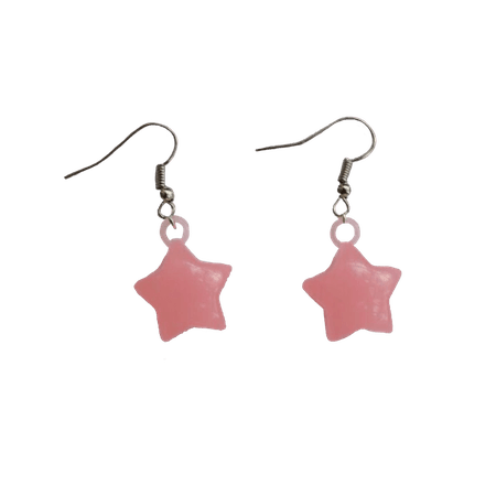 free to use, pink star earings on We Heart It